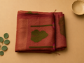 Matka Muslin Jamdani - Brown with lotus