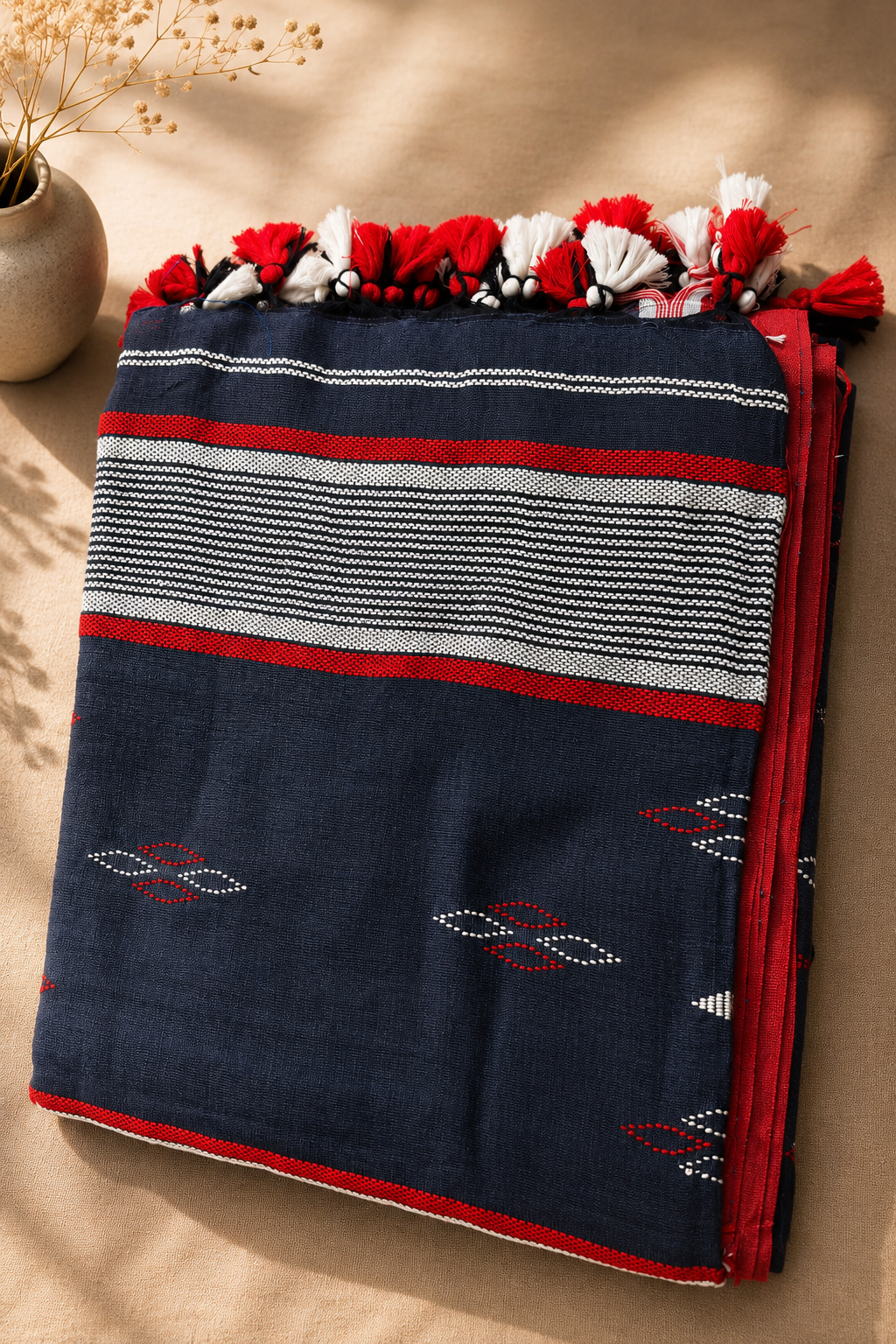 Bangladeshi Cotton Saree (Grey) | Handwoven Everyday Ethnic Wear