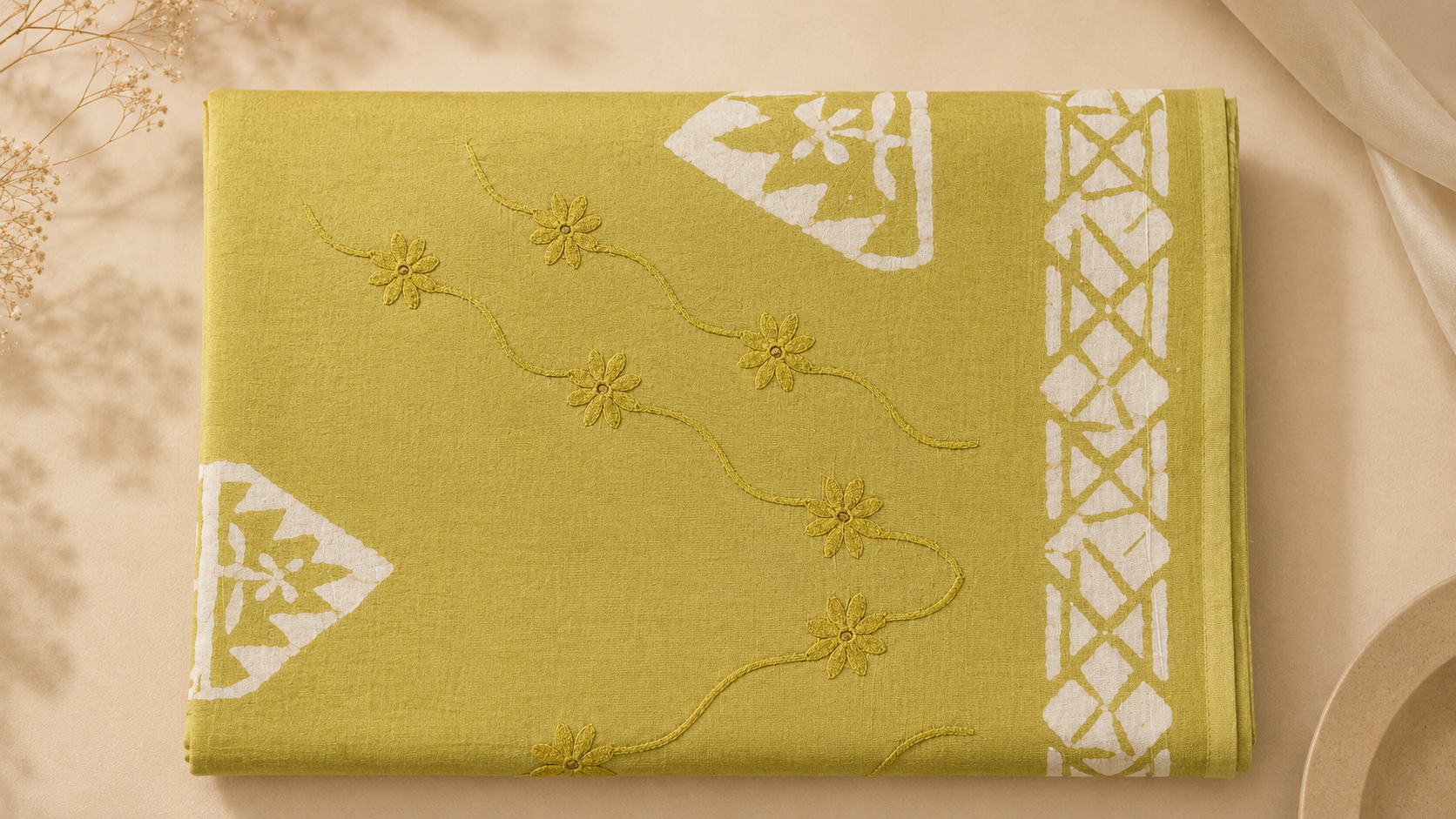 Cotton Saree | Handloom Everyday Wear (Green)