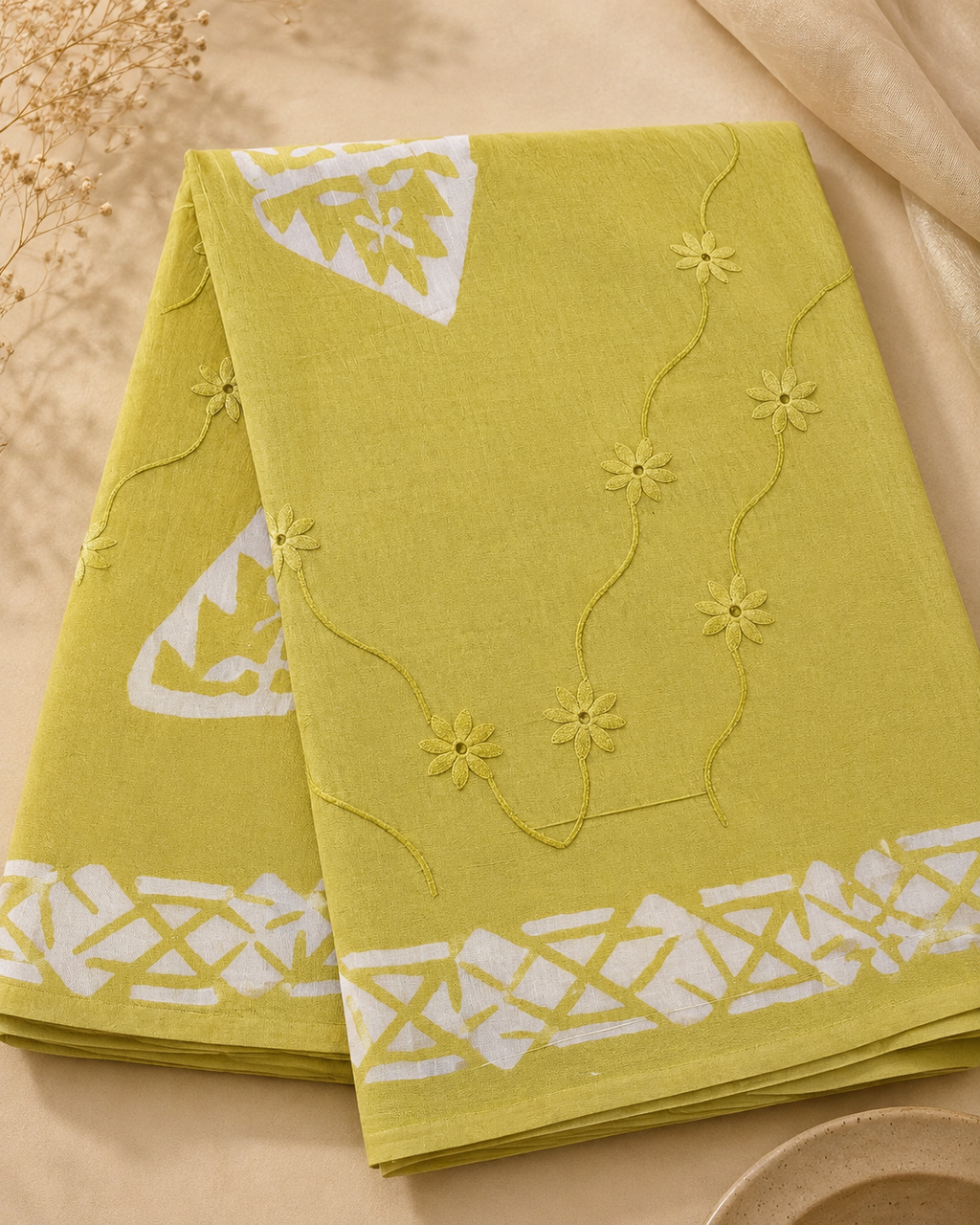 Cotton Saree | Handloom Everyday Wear (Green)