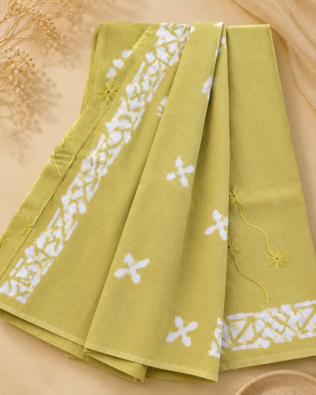Cotton Saree | Handloom Everyday Wear (Green)