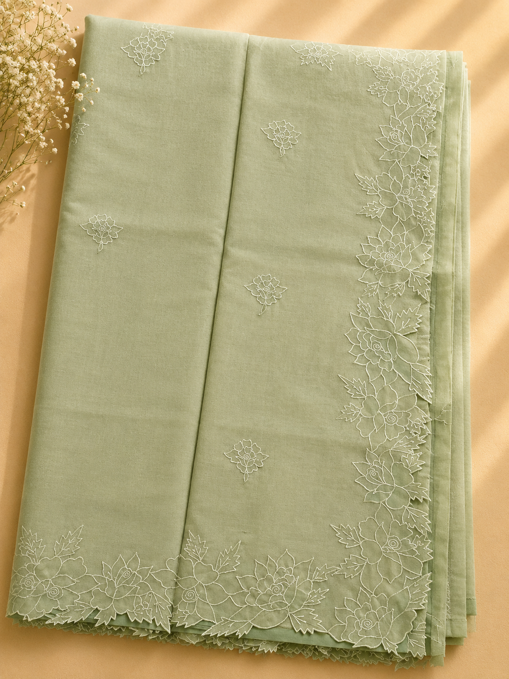 Tissue Organza Saree (Green) – Lightweight & Elegant