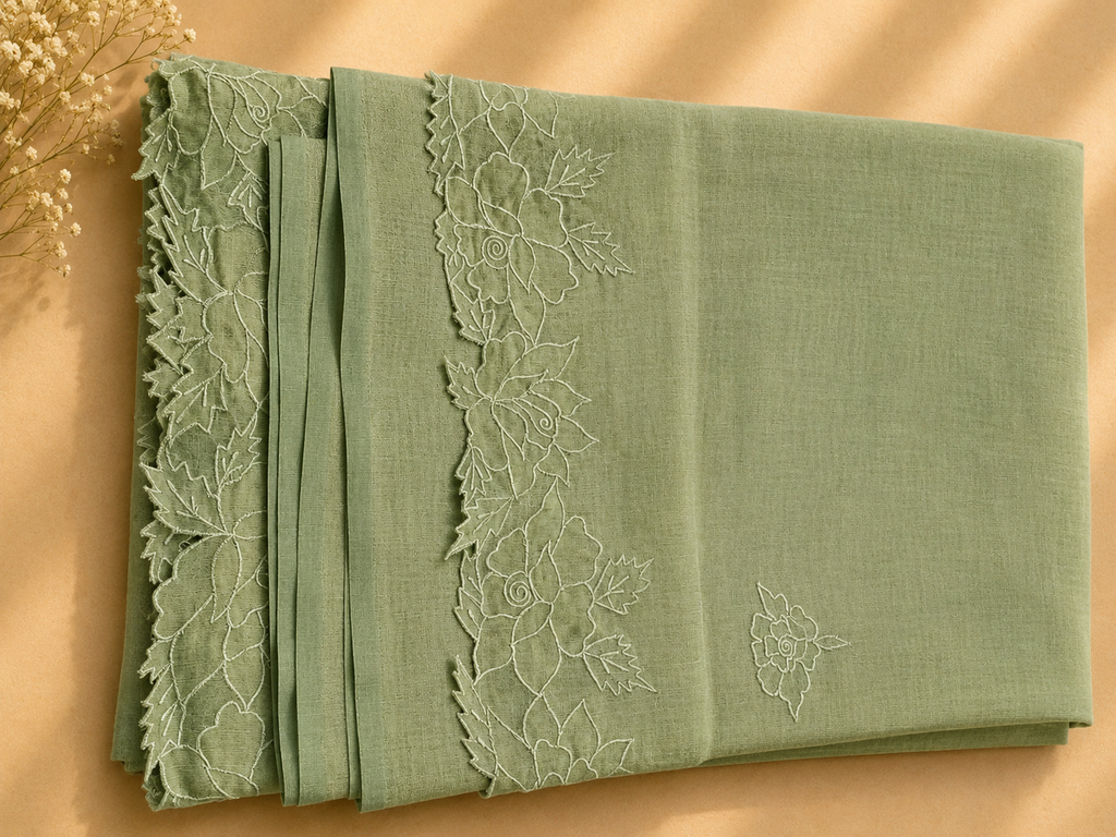 Tissue Organza Saree (Green) – Lightweight & Elegant
