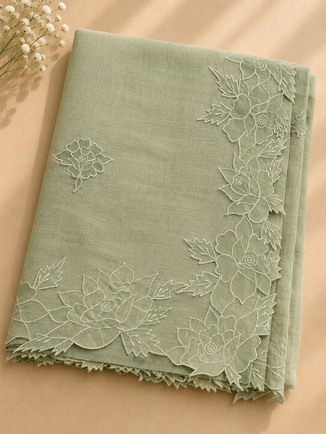 Tissue Organza Saree (Green) – Lightweight & Elegant