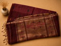 Matka Muslin Jamdani - Brown with peacock