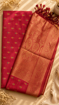 Assam Tussar Silk Saree (Maroon) | Handwoven Traditional Ethnic Wear