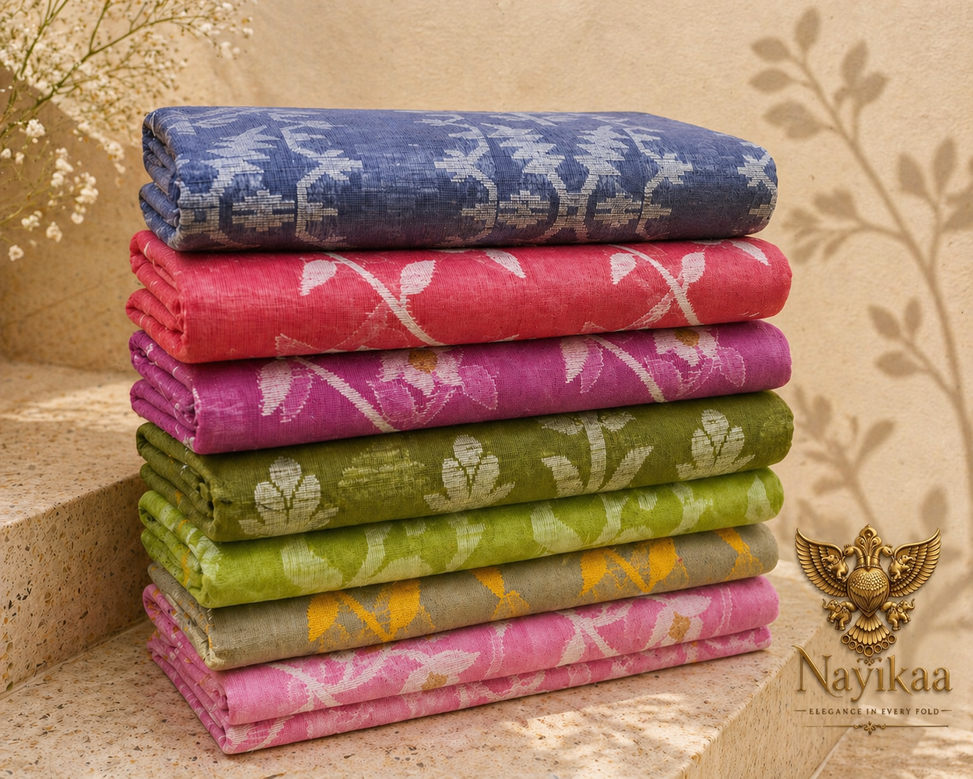 Jamdani Cotton Saree (Baby Pink) | Handwoven Heritage Ethnic Wear
