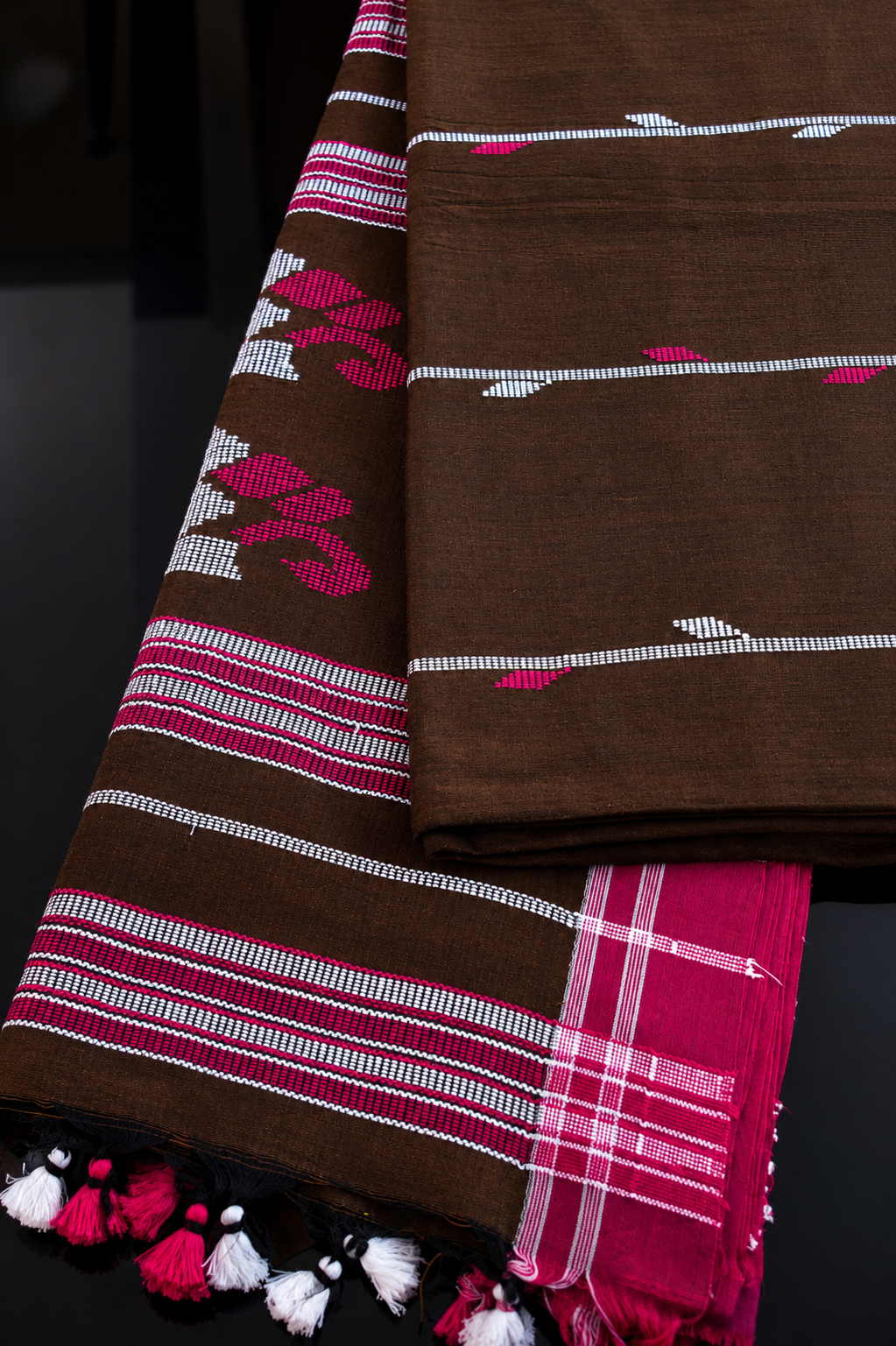 Bangladeshi Cotton Saree (Brown) | Handwoven Everyday Ethnic Wear
