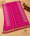 Pure Jamdani Tussar Silk Saree (Pink)