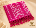 Pure Jamdani Tussar Silk Saree (Pink)