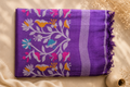 Pure Jamdani Tussar Silk Saree (Purple)
