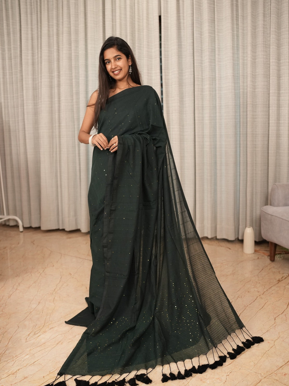 The Emerald Muse Saree