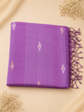 Matka Muslin Jamdani - Purple  floral accents