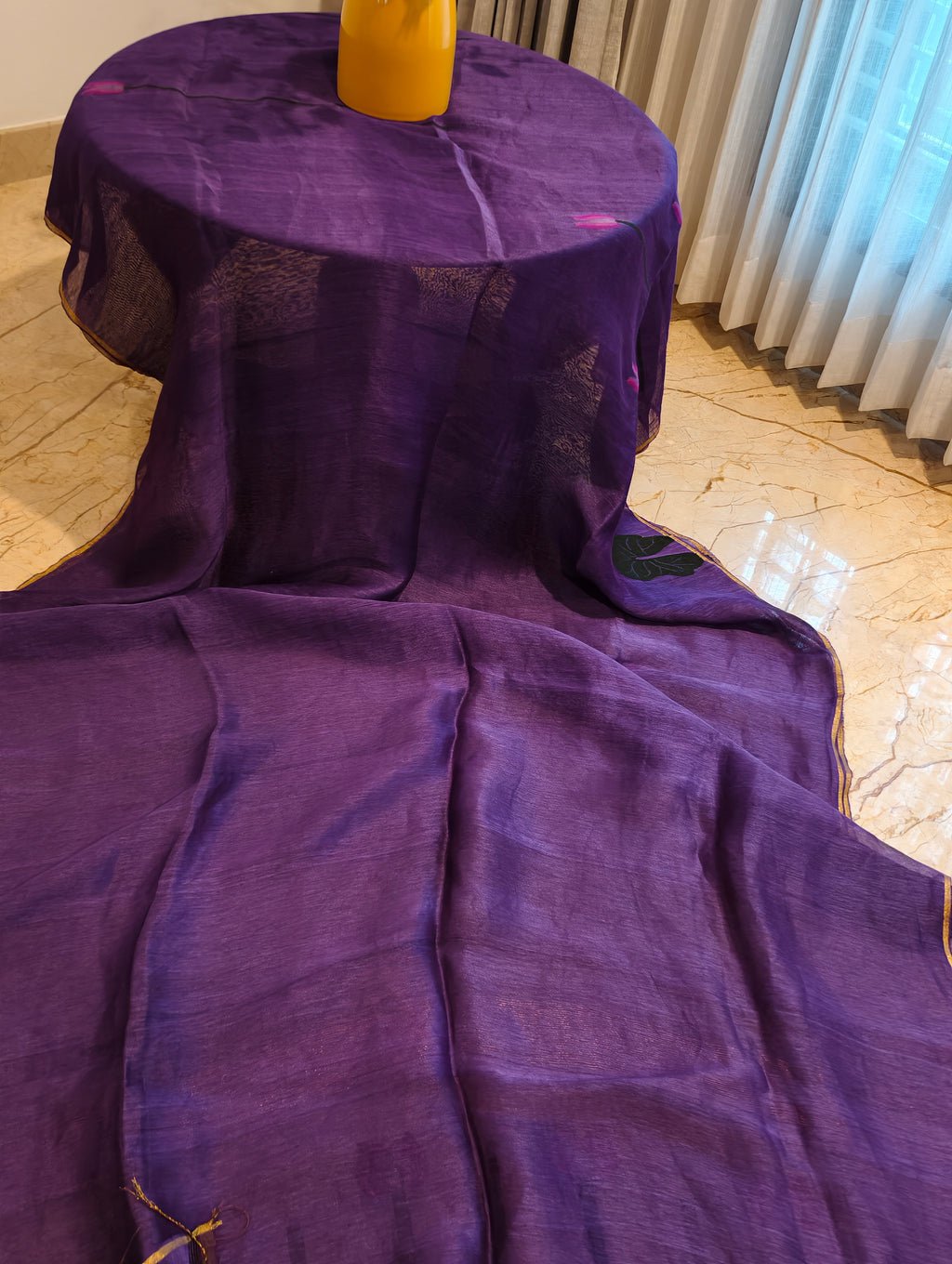 Jamuni Padma – Purple Matka Silk Jamdani Saree